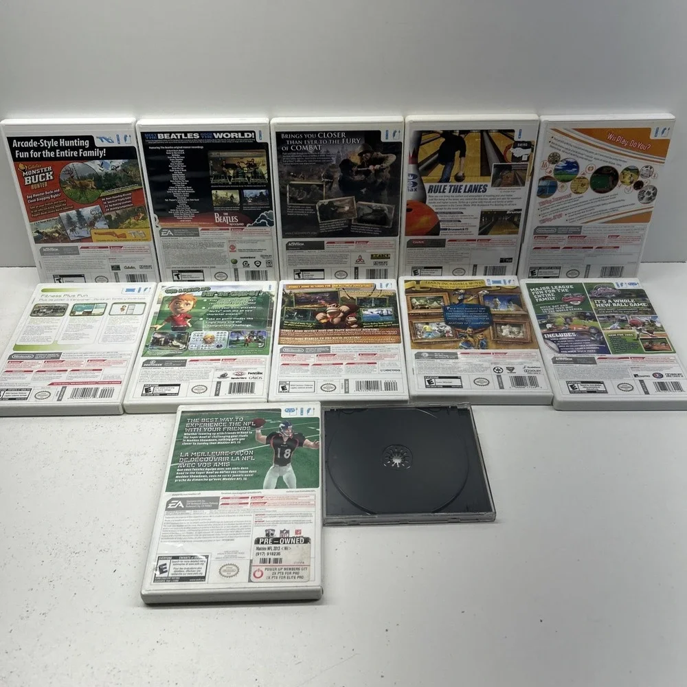12 Nintendo Wii Games Bundle Donkey‎ Kong Sports Hunting & More Lot Great Value